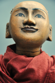 Marionet van een bedelmonnik, Nepal, 2e helft 20e eeuw