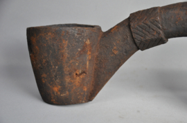 Zéér grote houten gebruikte yakboter lepel, Nepal, 1900-1925