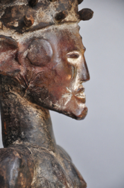 Ekoi/Ejagham Beeld met Antilopenleer - Mystieke Schoonheid uit de Cross River Regio