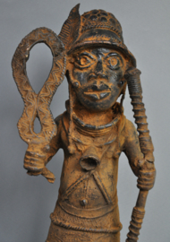 Bronze Benin warrior on base, IFE, Benin City region, Nigeria, 21st century