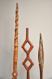 TOP! Lot of three tribal spoons from Ethiopia, early 20th century