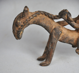 Oud bronzen Dogon ruiter, Dogon, Mali, midden 20e eeuw