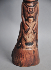 Beautifully carved bone lime container, Ifugao, Philippines, 21st century
