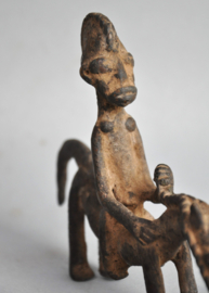 Oud bronzen Dogon ruiter, Dogon, Mali, midden 20e eeuw