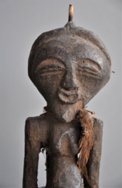 Very old, intensively used SONGYE statue, DR Congo, ca 1900