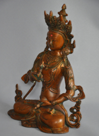 Medium-sized bronze Vajrasattva Buddha statue, Nepal, 2nd half of the 20th century