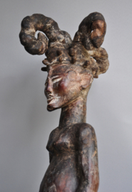 Ekoi/Ejagham Beeld met Antilopenleer - Mystieke Schoonheid uit de Cross River Regio