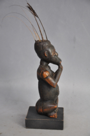 Old, tribally used altar statue, BACONGO/YOMBE, D.R. Congo, ~1950