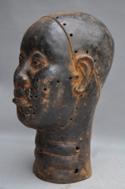 Large bronze head of king OBA, Ife, Benin City region, Nigeria, 21st century