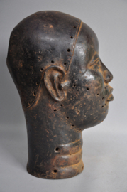 Large bronze head of King OBA, Ife, Benin City region, Nigeria, 21st century