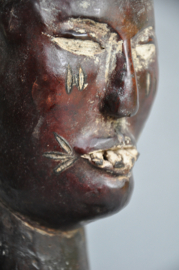 Ekoi Hoofdmasker - Antilopenleer & Hout - Grens Nigeria/Kameroen