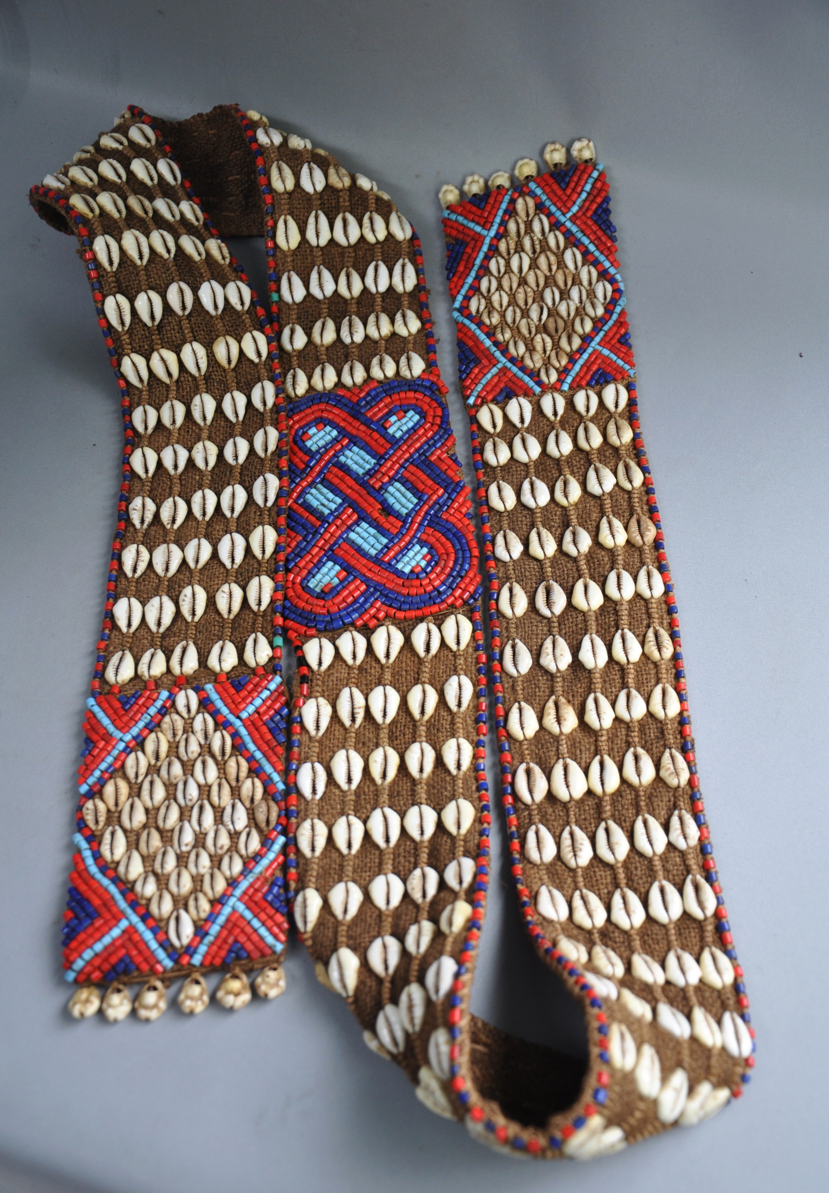 Tribaal gebruikte koningsriem/sjerp KUBA, DR Congo, 1940-50