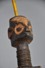 Top en zeldzaam! Oude chief pijp, Mbanza + rammelaar, DR Congo, 1920-30