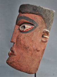 Expressive wooden festival mask, West Nepal, ca 1970