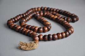 108 bead mala from fossil shell beads, Nepal, late 20th century