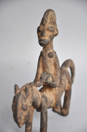 Oud bronzen Dogon ruiter, Dogon, Mali, midden 20e eeuw