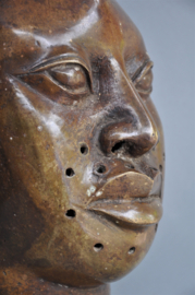 Extremely large head of King OBA, Ife, Benin City region, Nigeria, 21st century