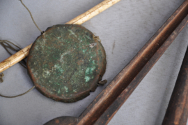 Older set for weighing opium, India, mid 20th century