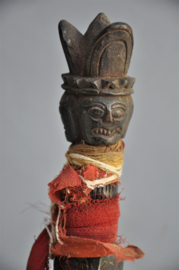 Ancient wooden ritual dagger, phurbu of a shaman, Nepal, 1930-50