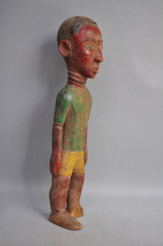 Older tribally used colon statue, AKAN, Ivory Coast, ca 1960