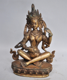 Verfijnde middelgrote bronzen TARA, Nepal, laat 20e eeuw