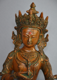 Medium-sized bronze Vajrasattva Buddha statue, Nepal, 2nd half of the 20th century