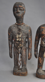 Rare, intensively tribally used FON couple, Benin, approx. 1950