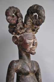 Ekoi/Ejagham Beeld met Antilopenleer - Mystieke Schoonheid uit de Cross River Regio