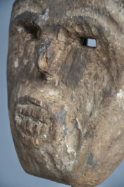 Old, strong facial SUKU tribe mask, D.R. Congo, 1960-70