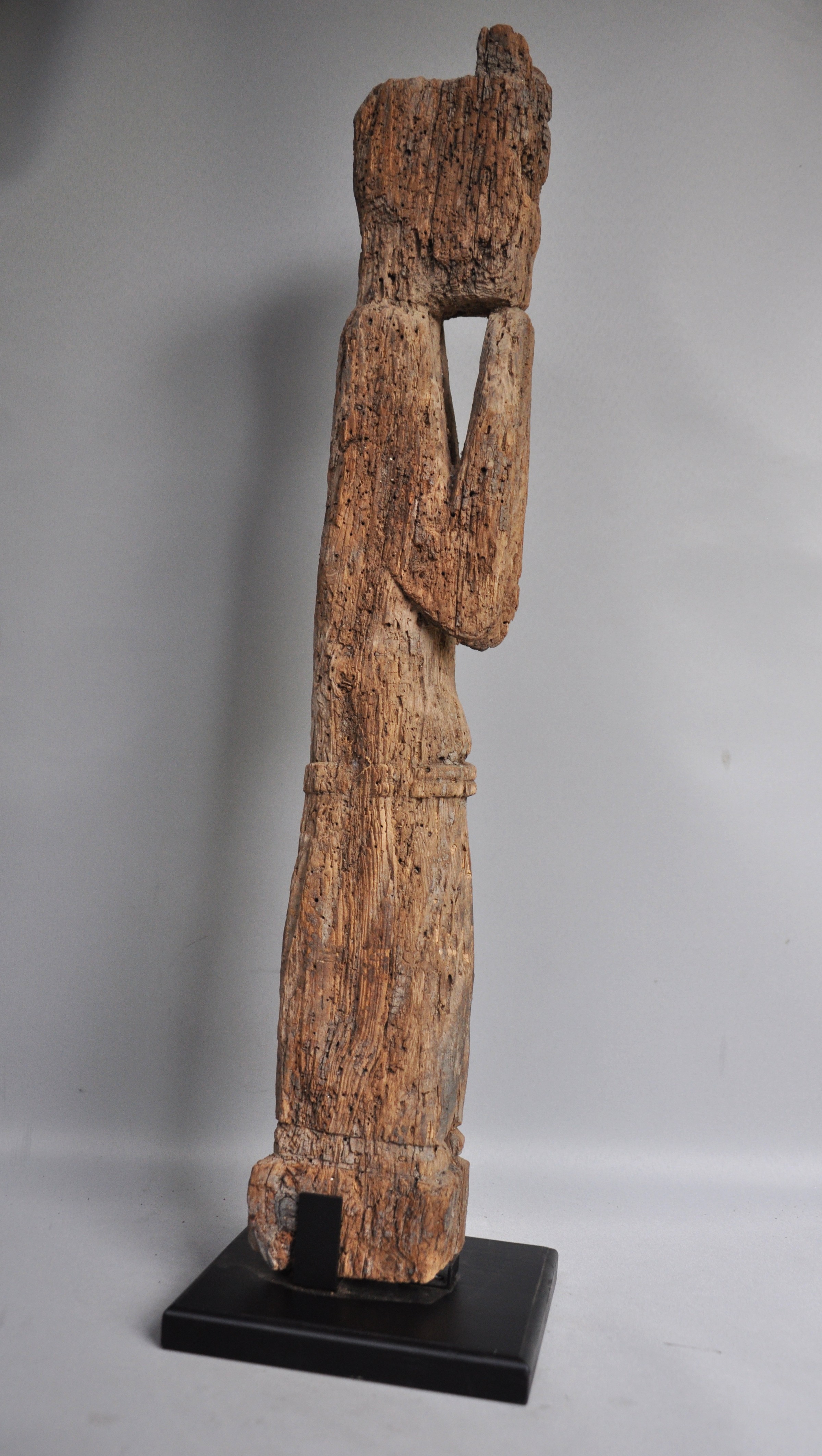 Authentic Nepalese Guardian Statue - Old Wooden Guardian Sculpture