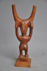 Refinedly carved catapult of the BAULE, Ivory Coast, 2nd half 20th century