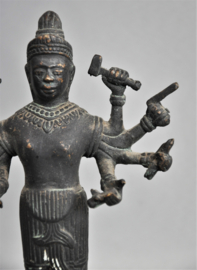 Bronze Hindu god, Vishwakarma, India, mid 20th century