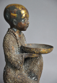 Refined cast bronze monk, 2nd half of 20th century, Nepal