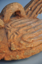 Zéér oud houten deksel van ceremoniële pot, YORUBA, Nigeria