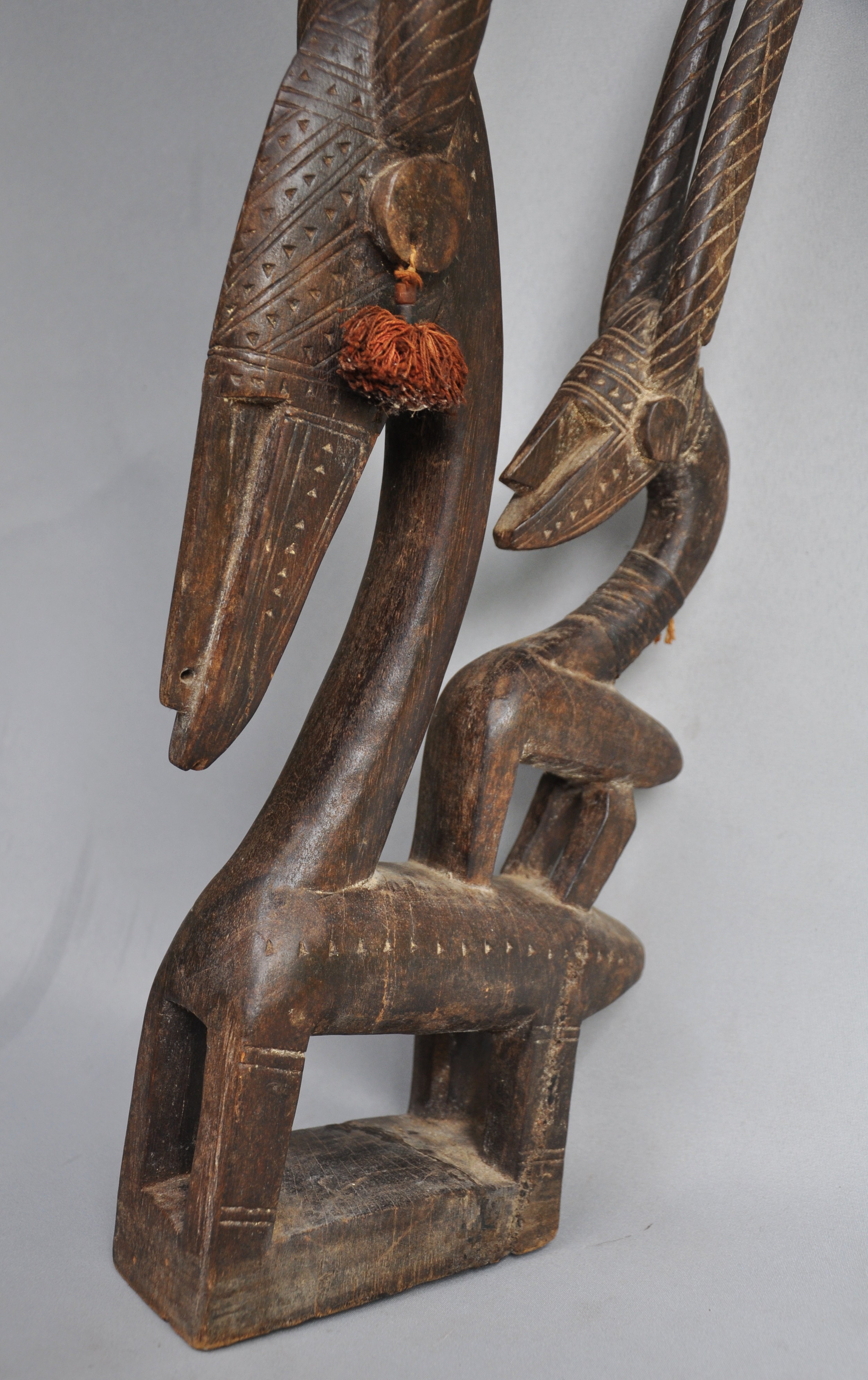 Chi Wara hoofdmasker, Bambara, Mali, ca 1970