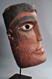 Expressive wooden festival mask, West Nepal, ca 1970