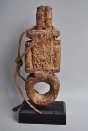 TOP! Very old ghurra, churnstick holder, Nepal, 1850-1900!!