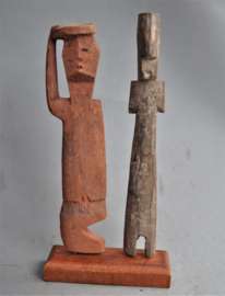 Set of 2 ADAN EWE altar figurines, Ghana, 2nd half 20th century