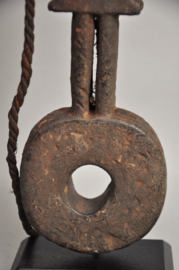 GREAT! Very old ghurra, churning stick conductor, Nepal, 1850-1900
