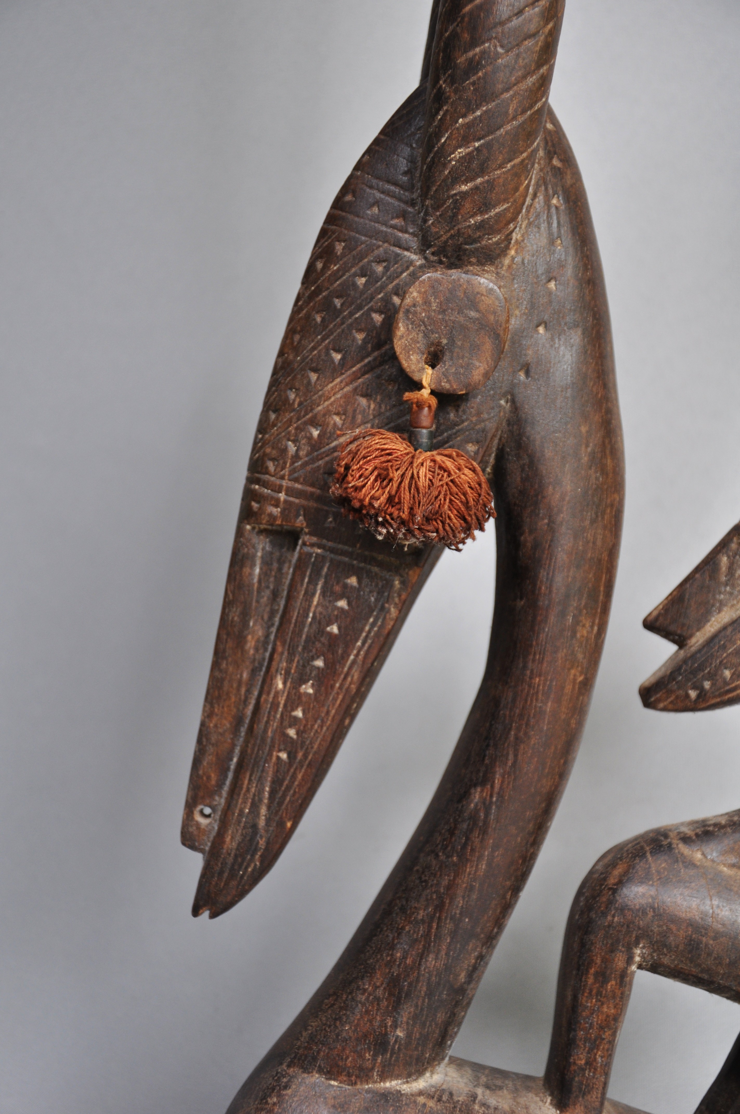 Chi Wara hoofdmasker, Bambara, Mali, ca 1970