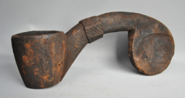 Zéér grote houten gebruikte yakboter lepel, Nepal, 1900-1925