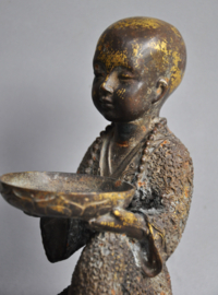 Refined cast bronze monk, 2nd half of 20th century, Nepal