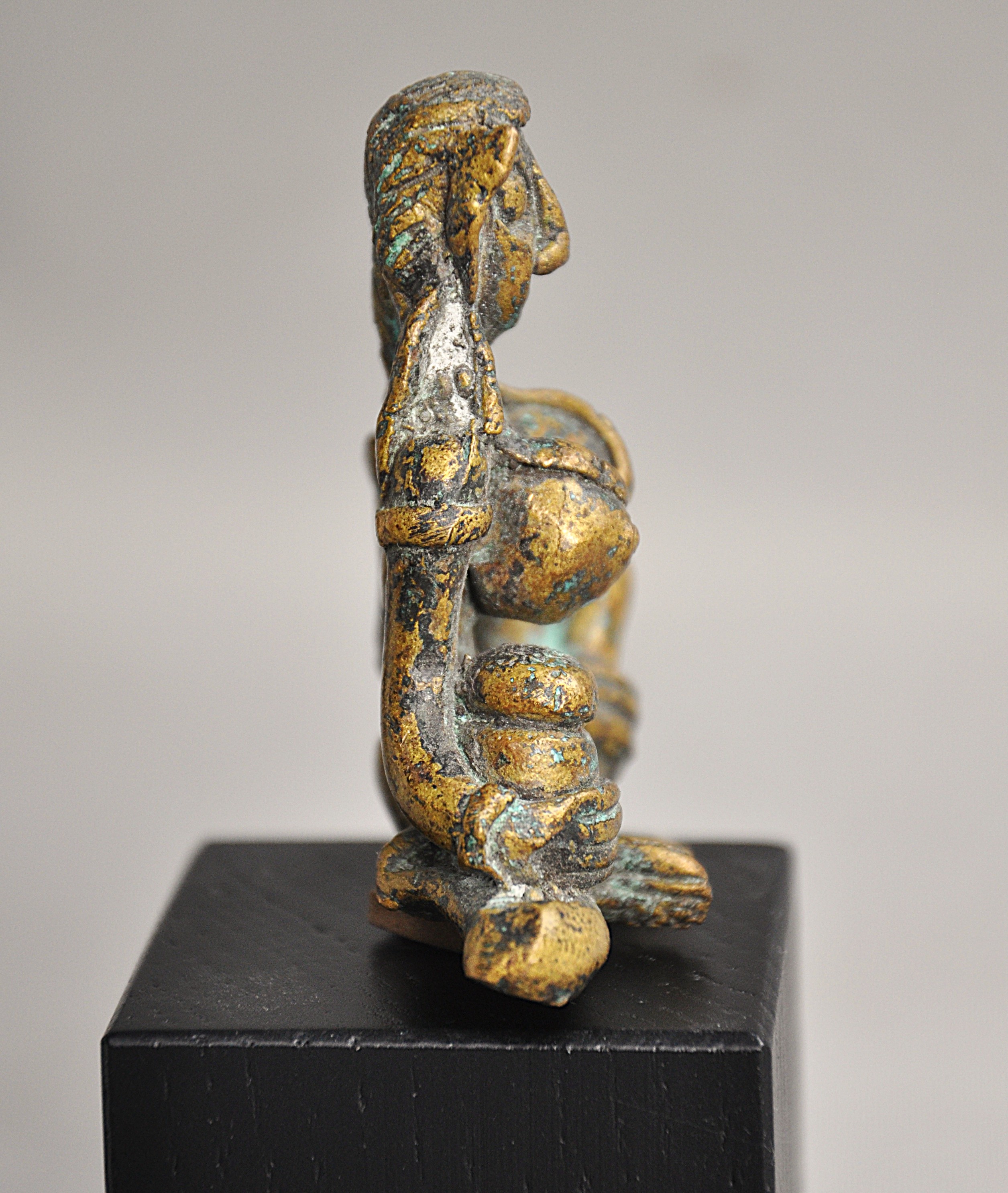 Bronzen beeldje van de Godheid Phra Ngang, Cambodja/Thailand