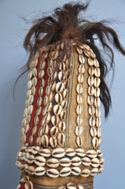 Uniek Afrikaans hoofdmasker met kauri schelpen - Mali - 1960-70