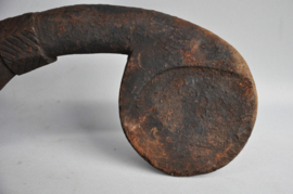 Zéér grote houten gebruikte yakboter lepel, Nepal, 1900-1925
