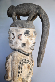 Mega groot janus beeld van de IBO, Nigeria, ca 1970