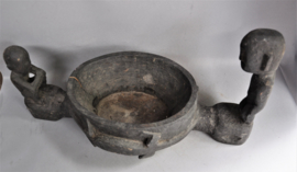 Big, ritual bowl of with two BULULS,Ifugao,Luzon,2nd half 20th century