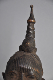 Bronzen kopje van koning OBA, regio Benin City, Nigeria, 21e eeuw