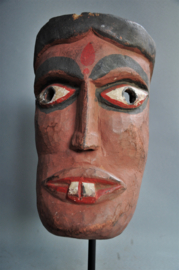 Expressive wooden festival mask, West Nepal, ca 1970