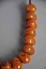 Necklace of copal beads, Nepal, late 20th century